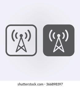 Transmitter icon set . Vector illustration
