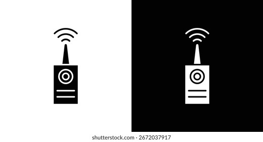 Icono del transmisor, icono plano del Vector. Ilustración plana.