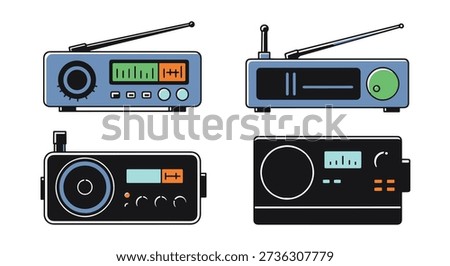 Transmitter Line art creative concept
