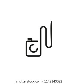 Transmitter line icon. Receiver, radio, signal. Construction concept. Vector illustration can be used for topics like equipment, control, processing