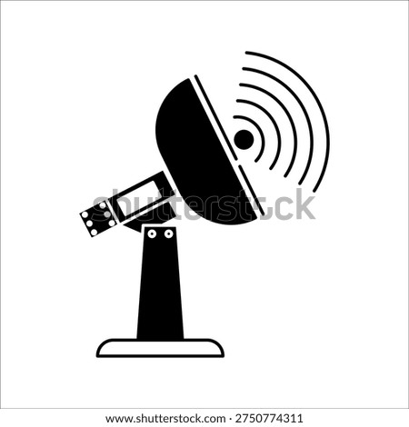 transmitter satelite antena single isolated icon with outline style