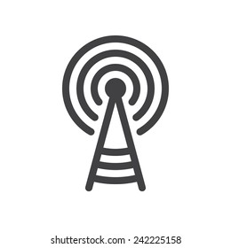 Transmitter tower icon (flat design)