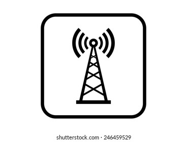 Transmitter vector icon on white background
