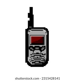 transmitter walkie talkie game pixel art retro vector. bit transmitter walkie talkie. old vintage illustration