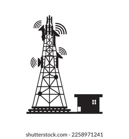 Transmitting tower,satellite signal icon symbol,vector illustration design template