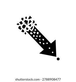 Transmutation waste reduction beam icon, vector illustration. Black filled transmutation waste reduction beam icon isolated on a white background, illustrating advanced material transformation processes and resource management strategies.