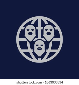 Transnational crime icon - vector
