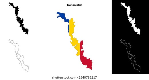 Transnistria mapa em branco