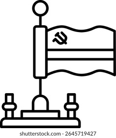 Ícone de estilo preenchido da Transnístria Design