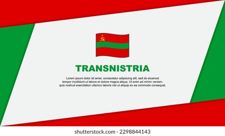 Transnistria Flag Abstract Background Design Template. Transnistria Independence Day Banner Cartoon Vector Illustration. Transnistria Banner