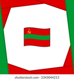 Plantilla de diseño de fondo abstracto de la bandera de Transnistria. Cartel del Día de la Independencia de Transnistria en medios sociales. Banner de Transnistria