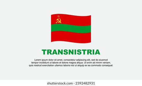 Plantilla de diseño de fondo abstracto de la bandera de Transnistria. Ilustración del Vector del Día de la Independencia de Transnistria. Transnistria Antecedentes