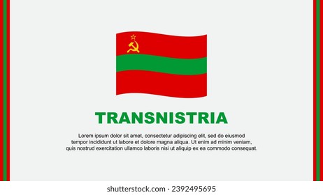 Plantilla de diseño de fondo abstracto de la bandera de Transnistria. Ilustración del Vector del Día de la Independencia de Transnistria. Caricatura de Transnistria