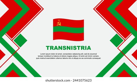 Plantilla de diseño de fondo abstracto de la bandera de Transnistria. Fondo de pantalla del día de la independencia de Transnistria Ilustración vectorial. Banner de Transnistria