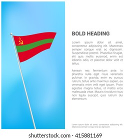 Transnistria flag Brochure - Vector Flyer Cover Page Design
