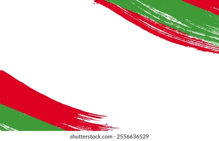 Transnistria Flag with Brush Stroke Effect, Grunge brush stroke. Watercolor painting flag design.