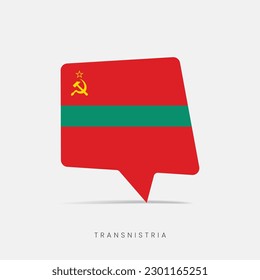 Transnistria flag bubble chat icon