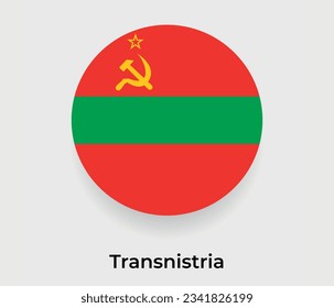 Transnistrien-Flaggenblase kreisrunder Form Symbol Vektorgrafik