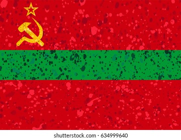 transnistria flag grunge illustration