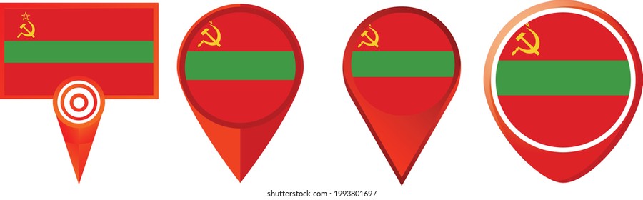 Transnistria flag icon . web icon set . icons collection. Simple vector illustration.