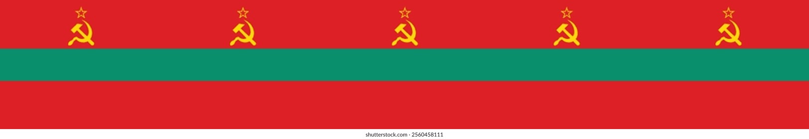 Transnistria flag long banner digital vector illustration