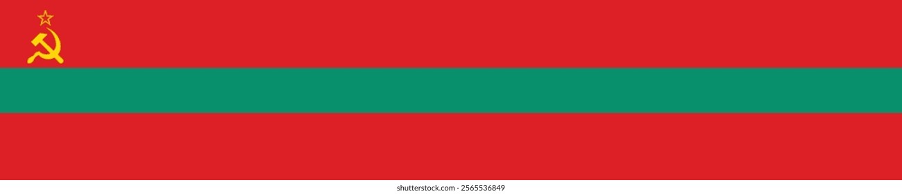 Transnistria flag long banner digital vector illustration