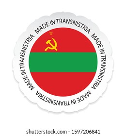 Transnistria Flag .Made in Transnistria a white background .Vector 