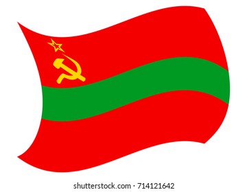 transnistria flag moved by the wind