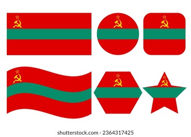 Transnistria flag simple illustration for independence day or election