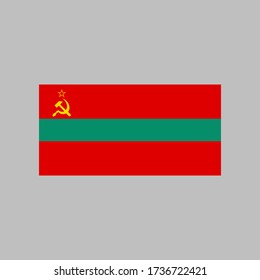 Ilustración vectorial de la bandera de Transnistria de alta calidad para ui y ux, sitio web o aplicación móvil