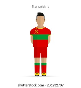 Transnistria football player. Soccer uniform. Vector illustration.