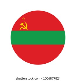 Transnistria - Glittering button with the flag of Transnistria.