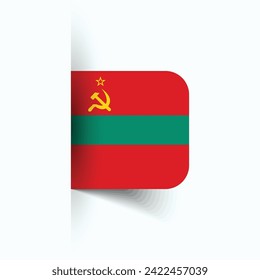 Transnistria national flag, Transnistria National Day, EPS10. Transnistria flag vector icon