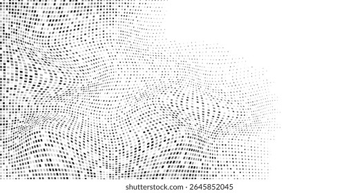 Textura de gradiente de meio-tom pontilhado do plano de fundo transparente. Plano de fundo de ponto de polca de fuga. Ponto de repetição moderno