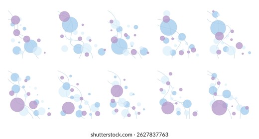 Coleção de Ilustração de Canto de Bolhas Transparentes