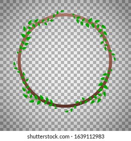 Transparant circle wedding frame element vector