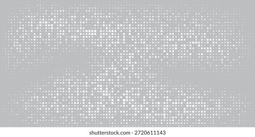 Textura de gradiente de meio-tom de prata pontilhada transparente. Plano de fundo de ponto de polca de fuga. Repetindo pontos gradação abstrata simples arte
