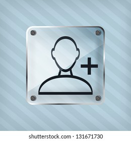transparency add friend icon on the striped background