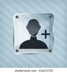 transparency add friend icon on the striped background
