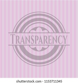 Transparency badge with pink background