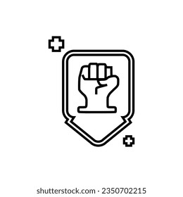Transparency and confidence icon in outline style. Vector illustration of election and voting design element in trendy style. Editable graphic resources for many purposes.