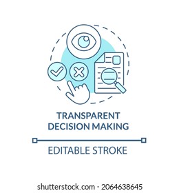 Transparency In Decision Making Concept Icon. Government Transparency Abstract Idea Thin Line Illustration. Political Accountability Issue. Vector Isolated Outline Color Drawing. Editable Stroke