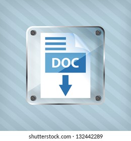 transparency doc download icon on a striped background