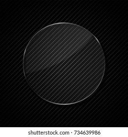 transparency glass circle frame vector eps 10 panel banner