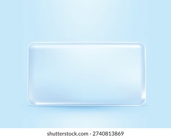 Transparency Glassmorphism notification pop up window isolated background.