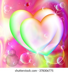  transparency heart, vector, eps10 with mesh gradient