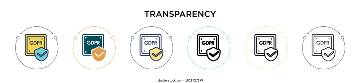 Transparency icon in filled, thin line, outline and stroke style. Vector illustration of two colored and black transparency vector icons designs can be used for mobile, ui, web