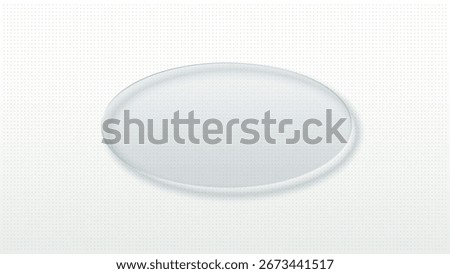 Transparency icon glass geometric oval shape design element vector object illustration