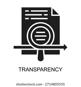 Ilustración vectorial de glifo de icono de transparencia