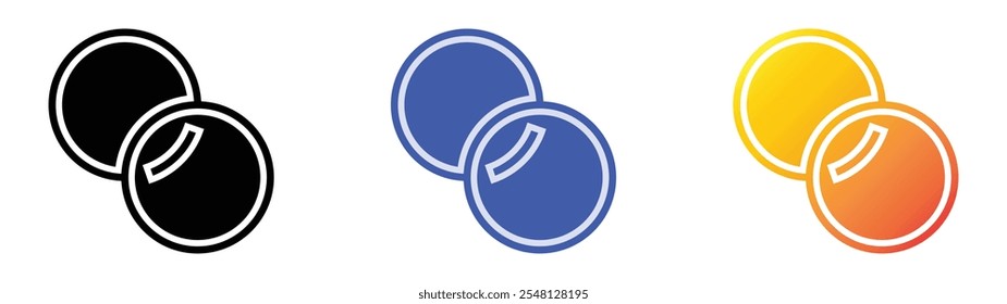 ícone transparência. Design de estilo linear, preenchimento azul e gradiente isolado em plano de fundo branco
